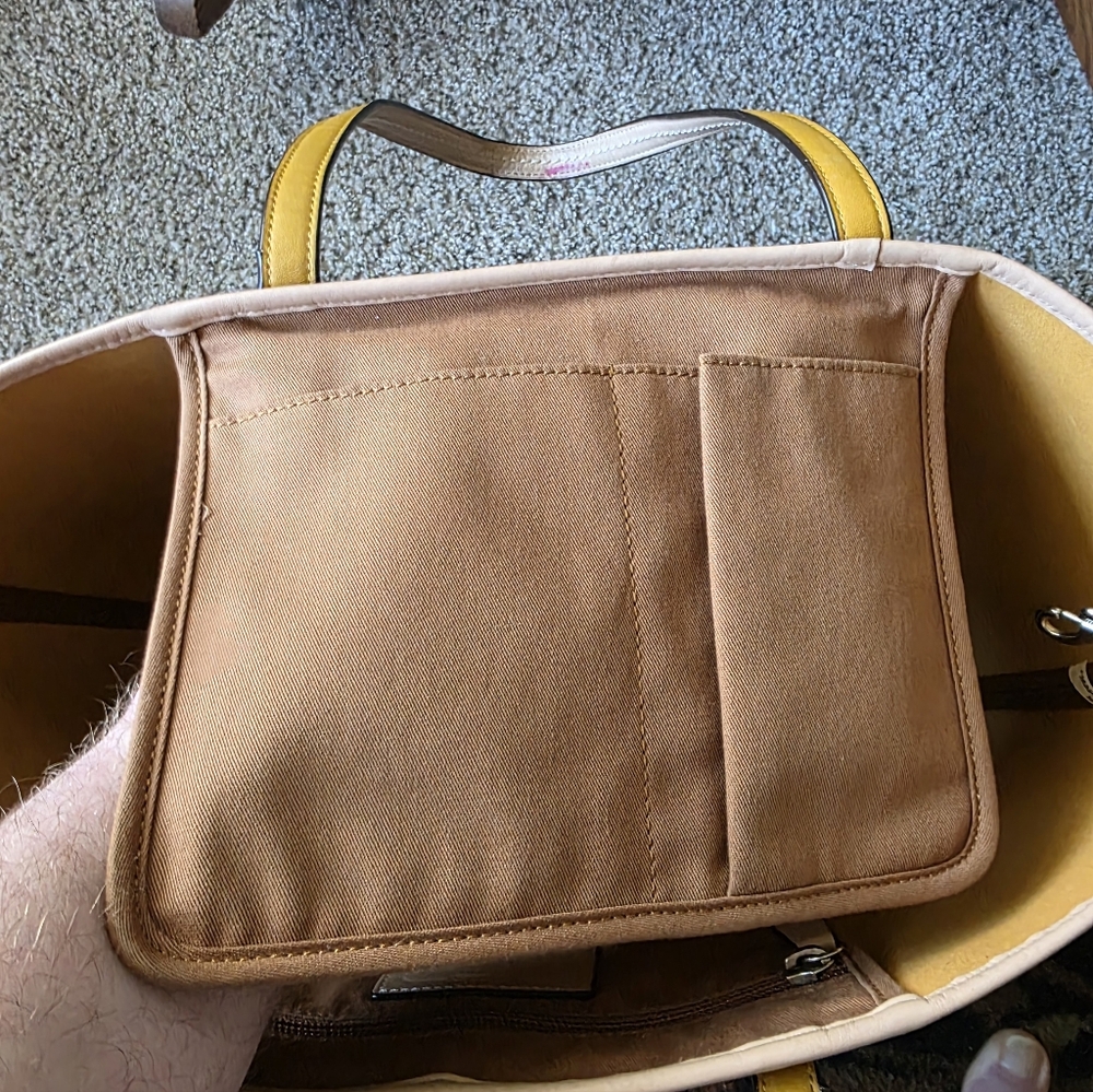 Coach Park Metropolitan Vermillion Cross Grain Leather Large Tote 2014 - Picture 7 of 12